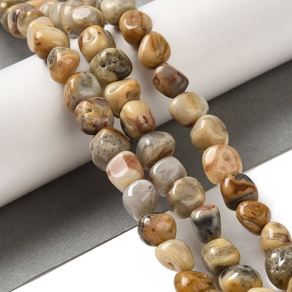 5Strand Natural Crazy Lace Agate Beads Strands Nuggets Tumbled Stone 7~15x6~10x5.5~8mm Hole: 1mm about 47~49pcs/strand 15.55~15.94 inch(39.5~40.5cm)
