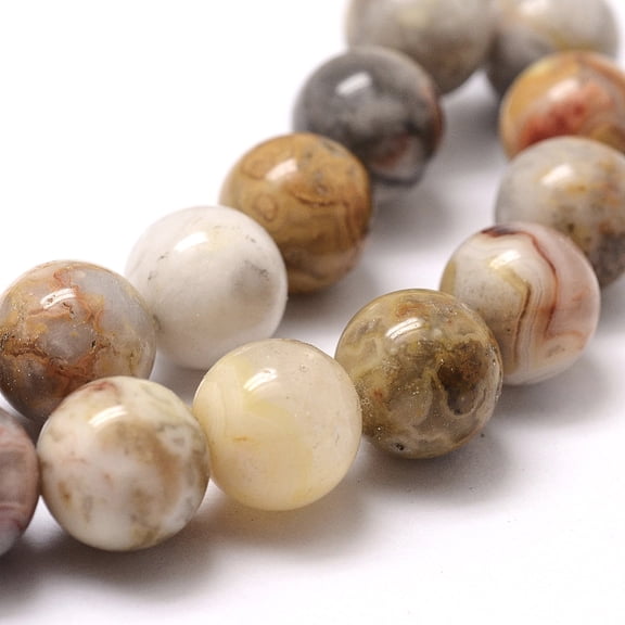5Strand Natural Crazy Lace Agate Round Bead Strands 6~6.5mm Hole: 1mm about 58~60pcs/strand 15 inch