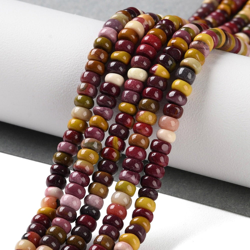 Stunning Faceted 14x10x5mm Oval Mookaite Bead Strand 103429 main image 1
