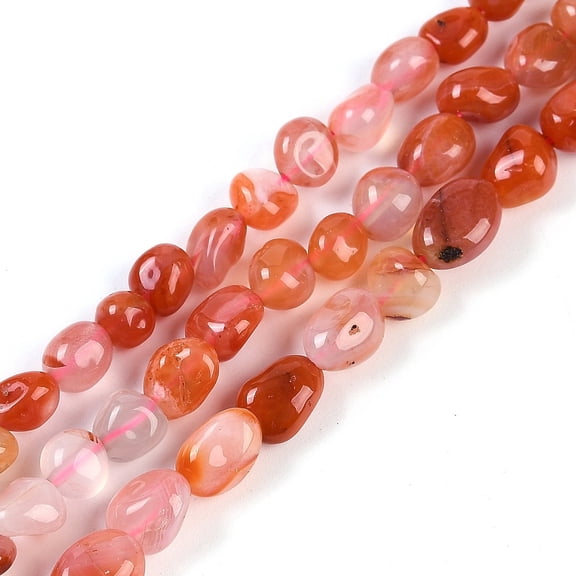 5Strand Natural Red Agate Beads Strands Nuggets Tumbled Stone 4~6x7~10x4~6mm Hole: 1mm 15.75''(40cm)