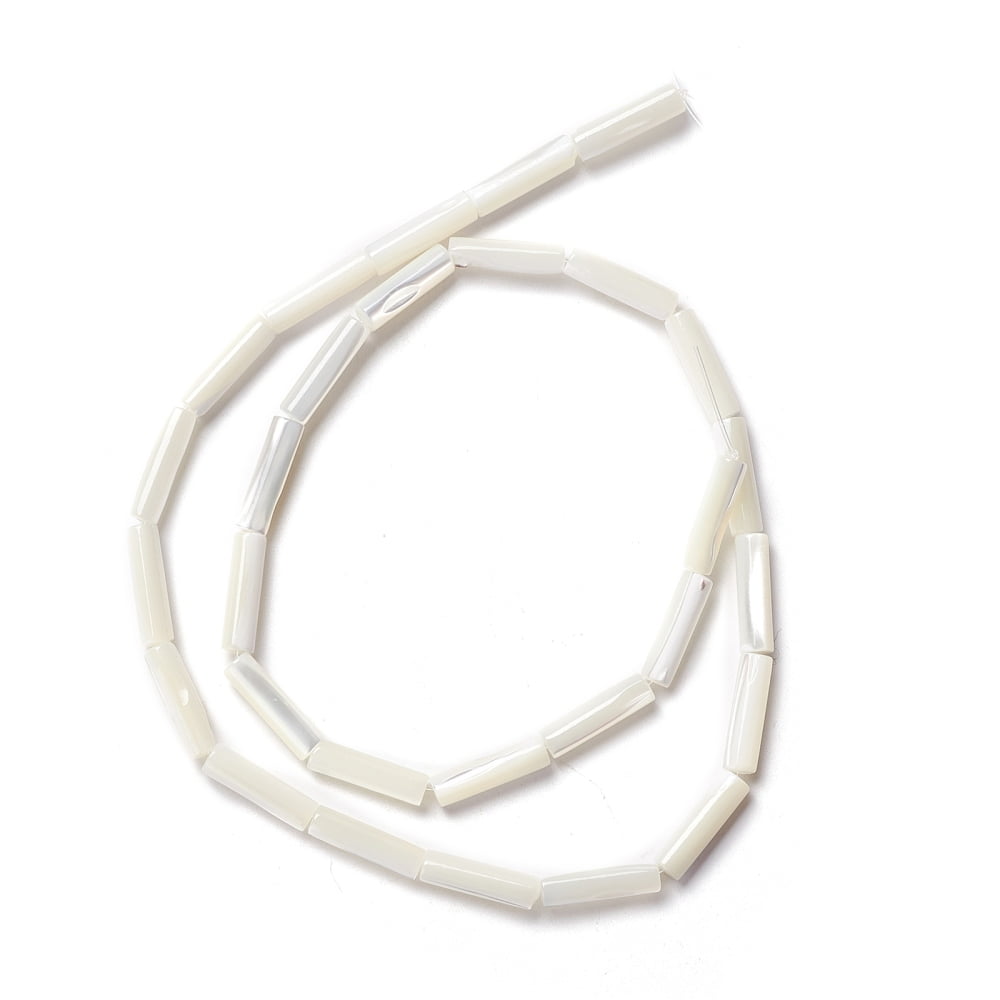 5Strand Natural Trochid Shell/Trochus Shell Beads Straight Tube ...