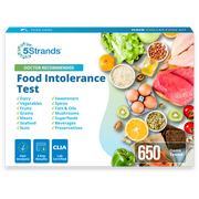 5Strands Food Intolerance Test, Accurate Hair Analysis, 658 Items Tested, at Home Food Sensitivity Test Kit for Adults & Kids, Gut Health Test, Results in 4 Days