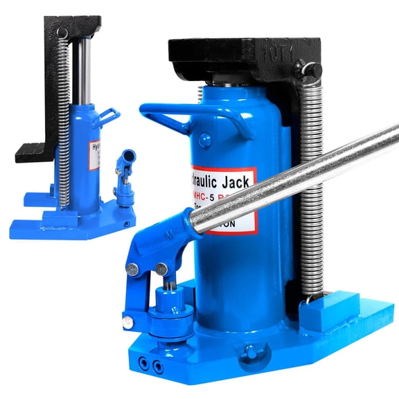 5T/10T Dual Capacity Hydraulic Toe Jack, Heavy Duty Steel with Thickened Base & Reset Spring, for Vehicle & Equipment Maintenance
