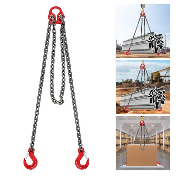 5T Adjustable Chain Sling with Grab Hook Lifting Chains 5T/11023 lbs
