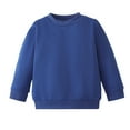 thumbnail image 1 of 5T Baby Boys Clothes 6T Boys Fall Winter Shirt Tops Solid Color Round Neck Little Boys Long Sleeve Tops Blue, 1 of 7