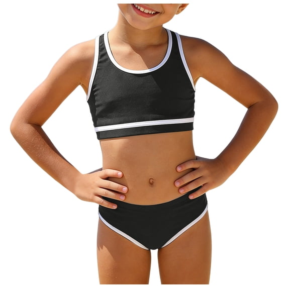 5T Bathing Suit Girls Tankini Girls Swimsuit 2 Piece Tankini with Adjustable Straps Drawstring Shorts Ruffle Bathing Suit for 5-16Y