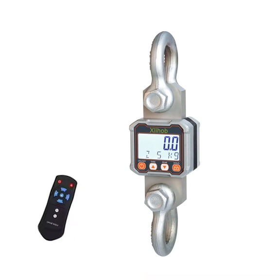 5T Digital Tension Dynamometer Pull Force Gauge with Peak Hold, Cable tension meter, Backlit LCD, Factory Calibrated, kg/lb/kN