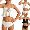 thumbnail image 1 of 5T Girls Swimsuit Sun Protection Girl's 2 Piece Swimsuits Disty Floral Ring Linked Bathing Suit Cute Bikini Sets, 1 of 9