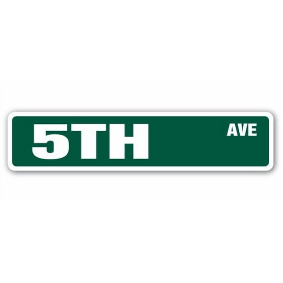 5TH AVENUE Street Sign Manhattan New York City shopping | Indoor/Outdoor |  24" Wide