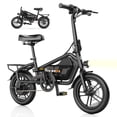 thumbnail image 1 of 5TH WHEEL WLB20 Electric Bike for Adults with 650W Peak Motor 14" Electric Bicycle, 36V 7.8Ah Battery Ebike, UL2849, Black, 1 of 10