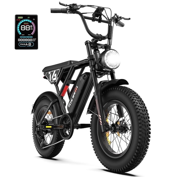 5TH WHEEL LB16 750W Electric Bike for Adults, 20" × 4 Fat Tire E Mountain Bikes, 48V 14.5Ah Removable Battery, Front Suspension, 7-Speed UL2849