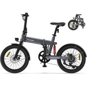 5TH WHEEL Thunder 2 Electric Bike, Max 50 Miles Range & 20 MPH, 700W Peak Motor, 36V 10.4AH Removable Battery & 6-Speed, 20" Foldable Electric Bicycles with Rear Seat Suspension