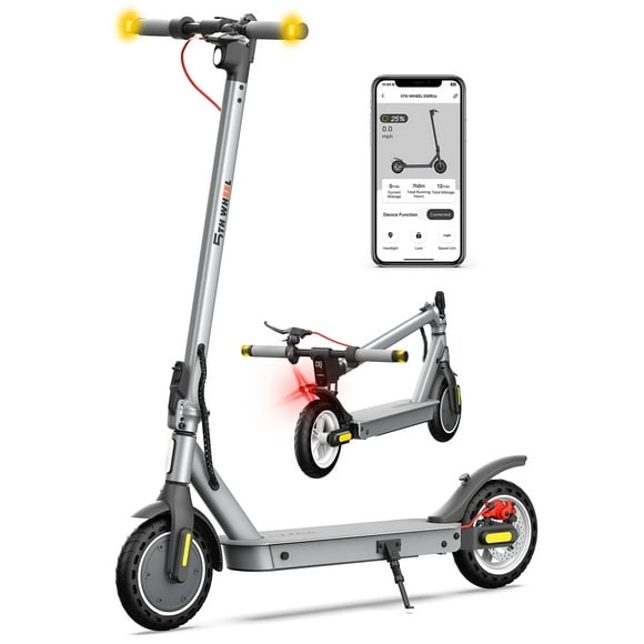 5TH WHEEL W09S 350W Electric Scooter with Turn Signal, 8.5 Solid Tires, 18mph & 20Miles Range, Folding Commuting E-Scooter for Adults with APP Control