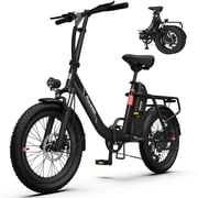 5TH WHEEL W11B 20 Fat Tire Electric Bike, 500W Foldable Adult E-bike with 48V 15.6Ah Removable Battery, Electric Bicycle with 7 Speed, UL2849