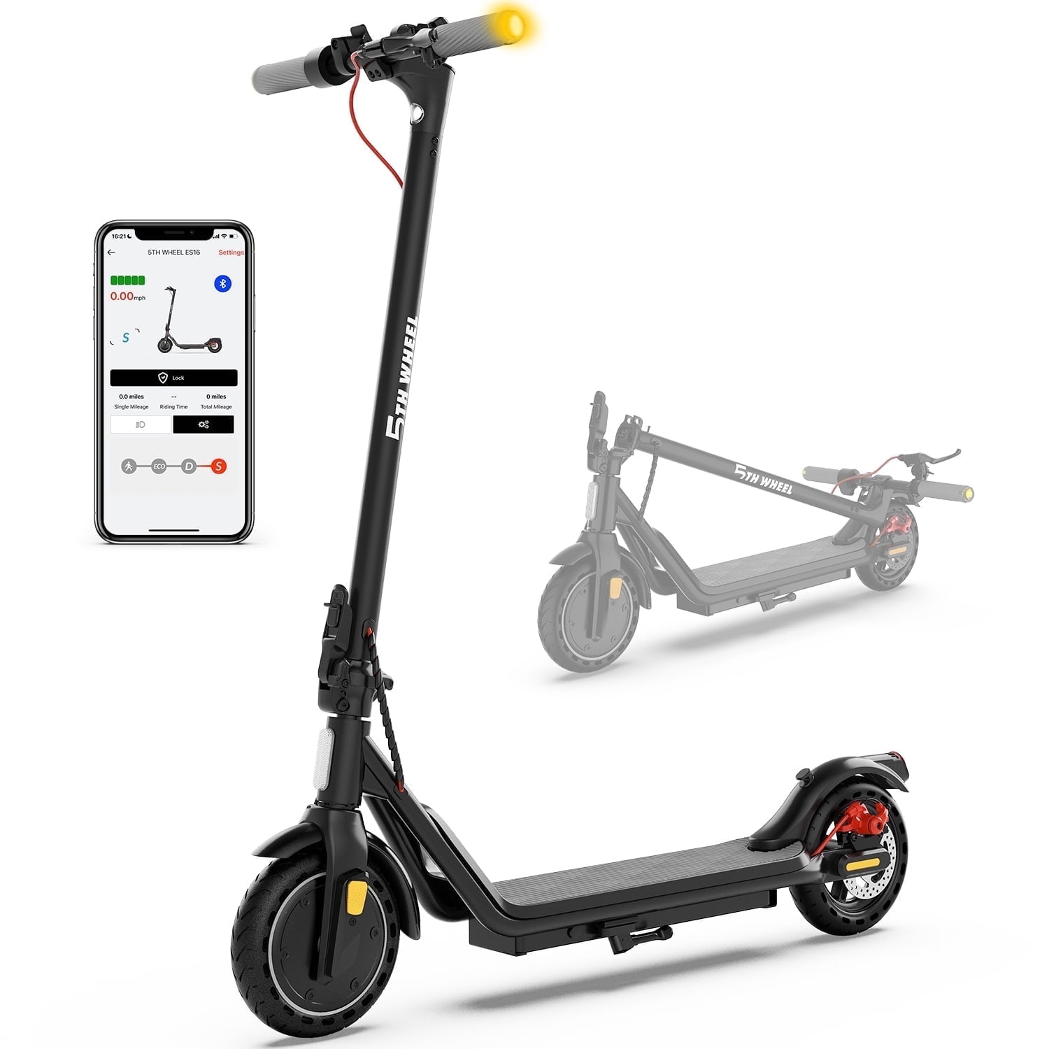5TH WHEEL W16S 300W Electric Scooter with Turn Signal, 8.5” Solid