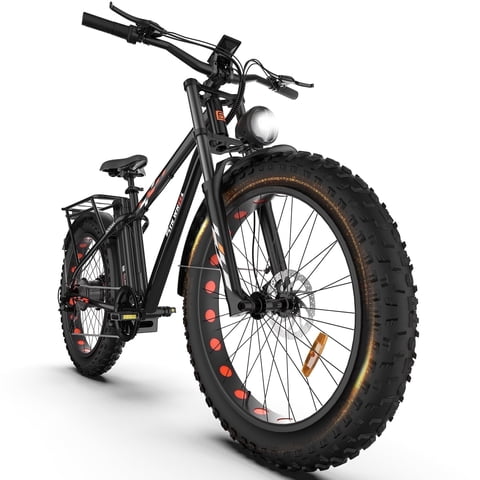 5TH WHEEL W29B 26" x 4" Fat Tire Electric Bike, 750W Motor Adult Ebike with 48V 15Ah Removable Battery, Electric Mountain Bicycle with 7 Speed, UL2849