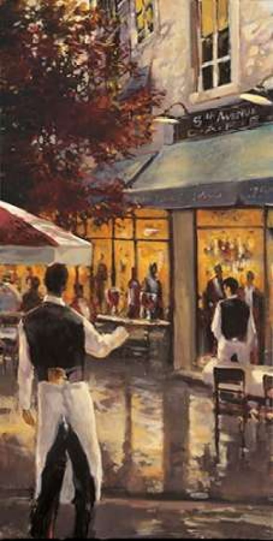5Th Ave Cafe Canvas Art - Brent Heighton (10 x 20)