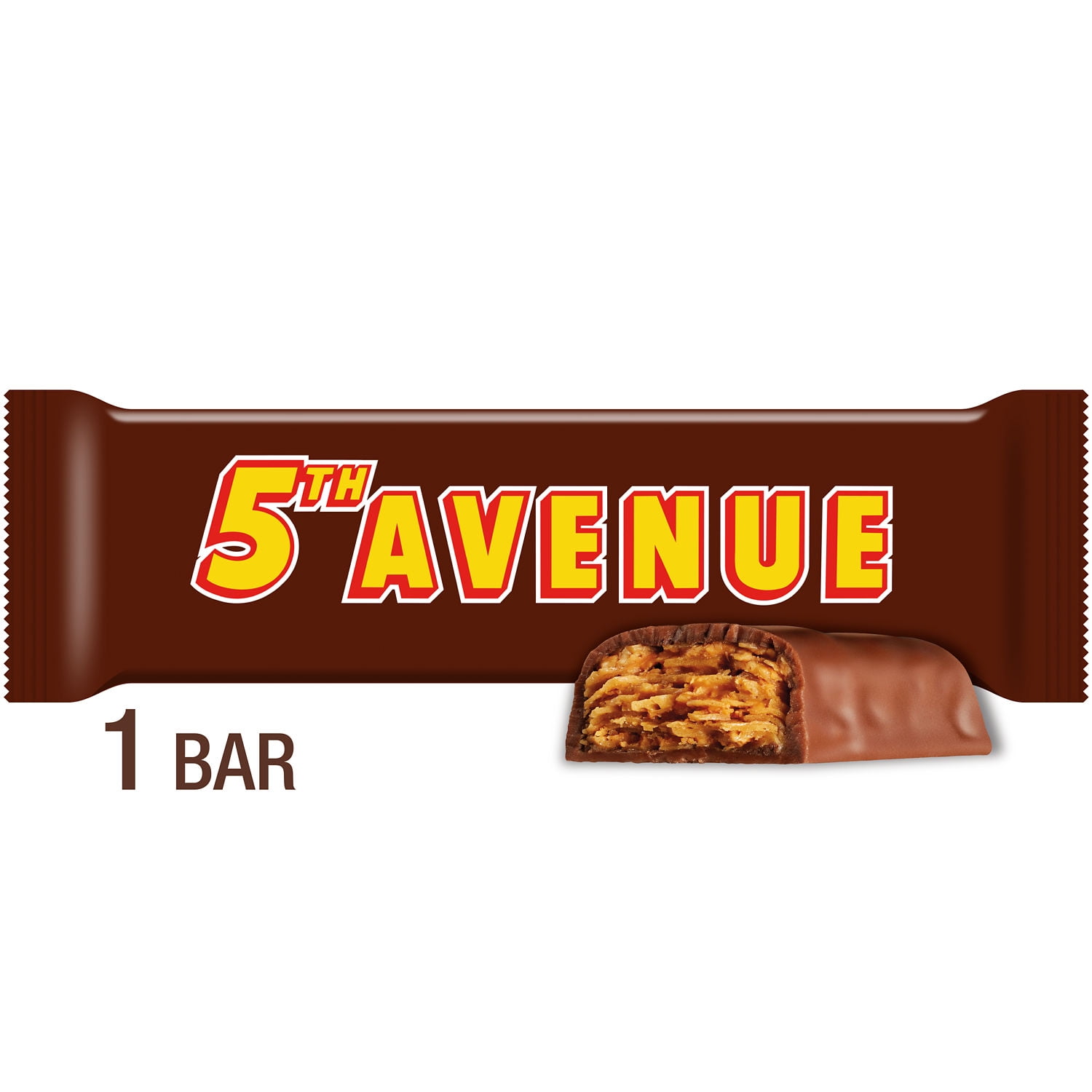 HERSHEY'S 5Th Avenue Rich Chocolate Coated Crunchy Peanut Butter Candy, Bar 2 oz
