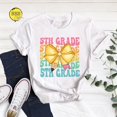 thumbnail image 1 of 5Th Grade Coquette Pencil Bow Shirt: Back To School Tee TSHIRT All Size S-5XL, 1 of 5