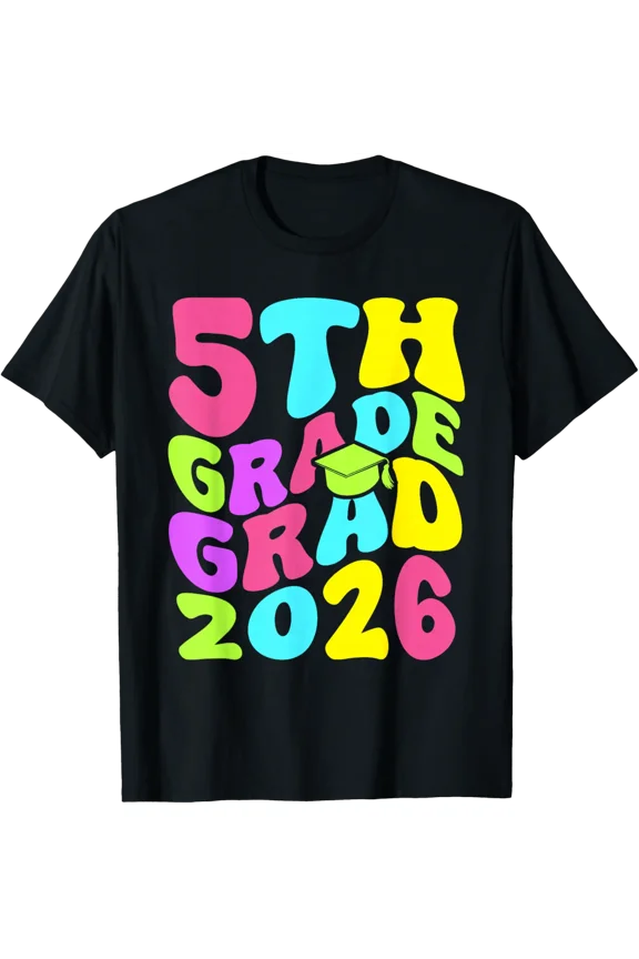5Th Grade Grad Class 2026 Graduate Graduation Groovy T-Shirt All Size S-5Xl
