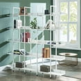thumbnail image 1 of 5Tier Industrial Bookshelf Freestanding Bookcases Open Display Storage - 70.9"H White, 1 of 5