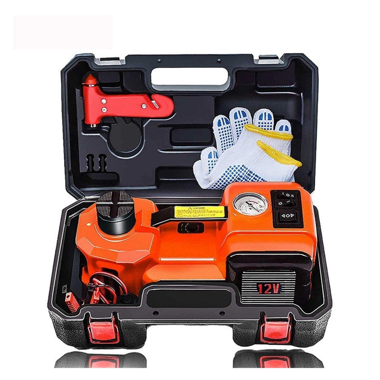 5Ton Electric Car Hydraulic Jack With Tire Inflator Pump And LED