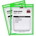 thumbnail image 1 of 5Unit C-Line Neon Shop Ticket Holders, Stitched Green, Both Sides Clear, 9 x 12, 15EA/BX, 43913, 1 of 1
