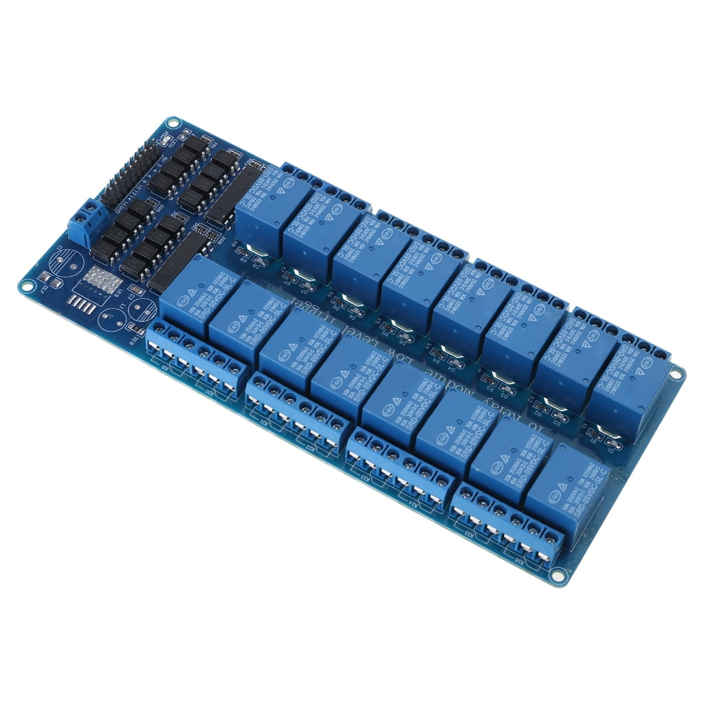 Relay Module Photo Top 5V/12V/24V 16 Channel Relays Module with Optocoupler LM2576 Power ...