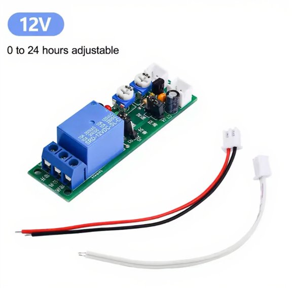 5V/12V/24V Adjustable Relay Precision Timing from 1s to 24h for Versatile