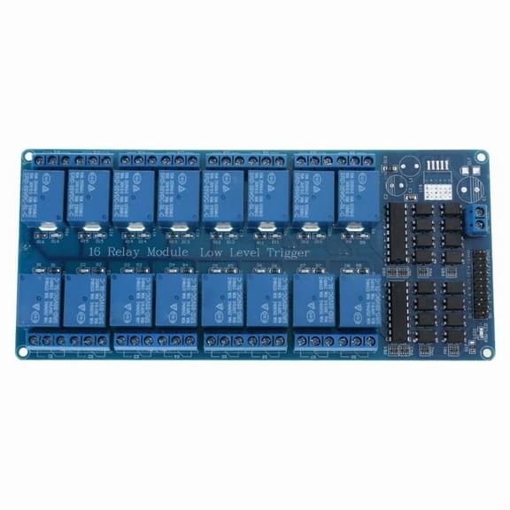 5V/12V/24V Relay Shield Module 16 Channel Relay Module with Optocoupler LM2576 Microcontrollers Interface Power Relay
