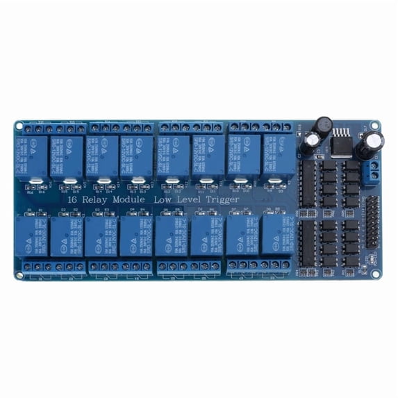 5V/12V/24V Relay Shield Module 16 Channel Relay Module with Optocoupler LM2576 Microcontrollers Interface Power Relay