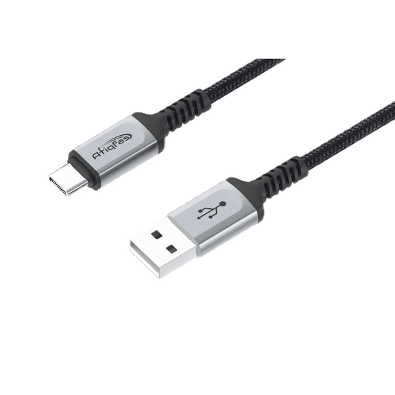 5V-12V 3A Fast Charging Braided USB A to USB C Cable 4ft -Data Transfer Charge Cord Compatible with Samsung, LG, Google Pixel, Huawei, and More