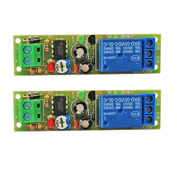 5V 12V Monostable Timer Relays Module With 0-60 Second Delay For Electronic Projects Automatic Switches Control 2 Pack