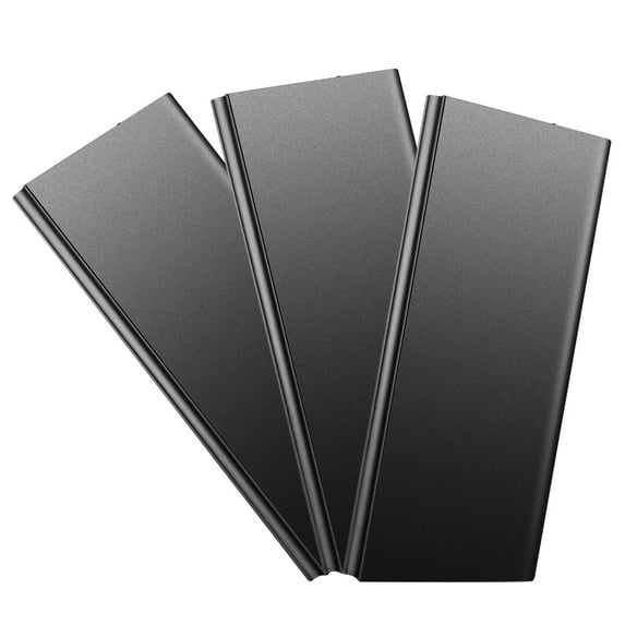 TeqHome 20000mAh Power Bank for Heated Vest Portable Charger 5V 2.1A Dual USB Ports Battery Pack for Heated Blanket Clothing (Black,3Pcs)