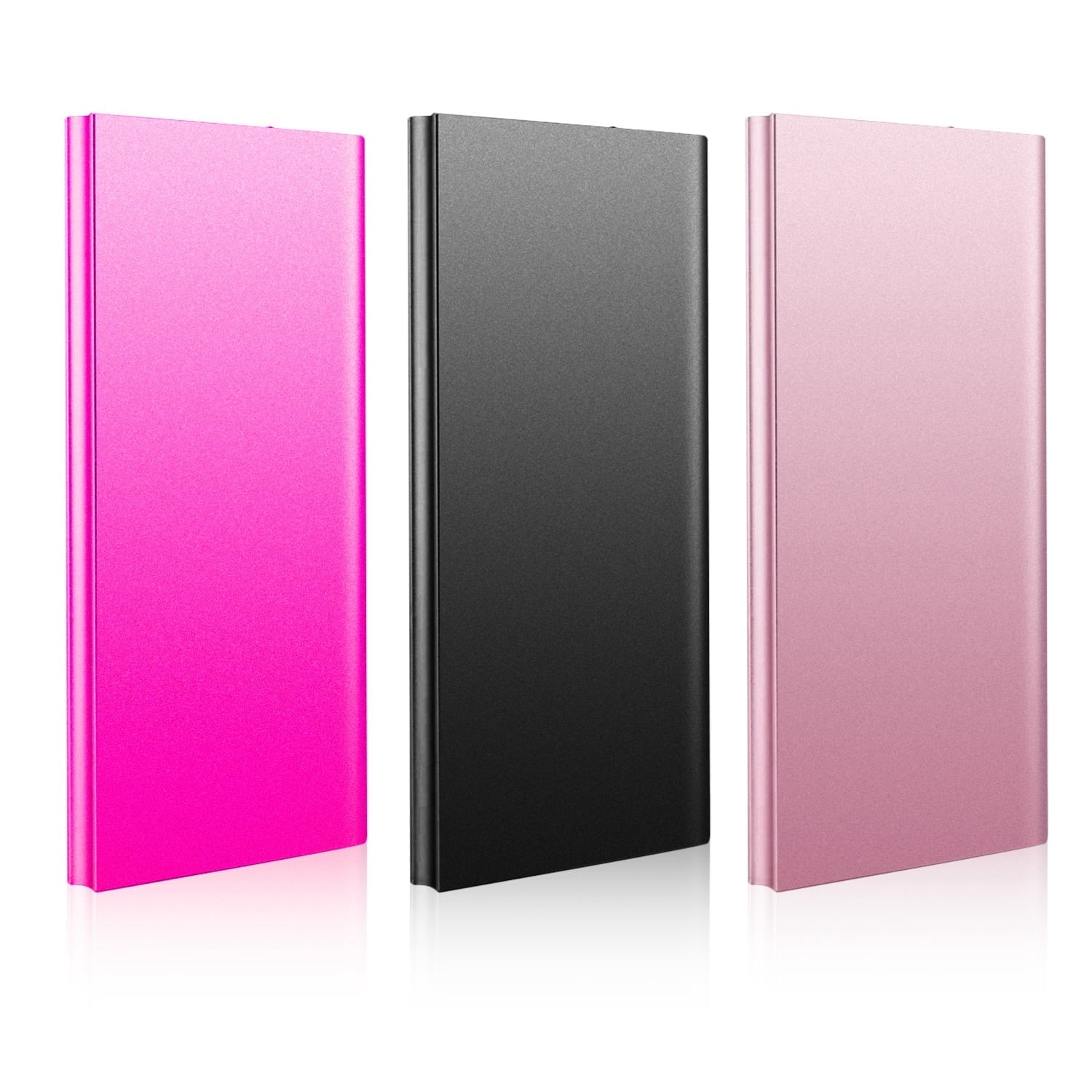 TeqHome 20000mAh Power Bank for Heated Vest Portable Charger 5V 2.1A Dual USB Ports Battery Pack for Heated Blanket Clothing (Black+Pink+Rose Gold,3Pcs)