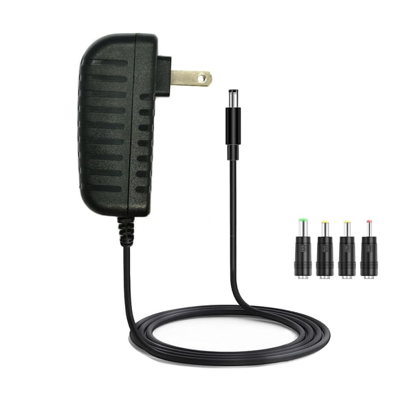 5V 2A 10W AC - DC Power Adapter - 100 - 240V Input, 6.2FT Cord, 14 Tips, for LED Lights, Cameras & More, Home Use