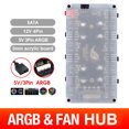 5V/3 Pin ARGB 4 Pin Fan PWM HUB 1 To 8 Multi Way Splitter for PC