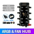 5V/3 Pin ARGB 4 Pin Fan PWM HUB 1 To 8 Multi Way Splitter for PC