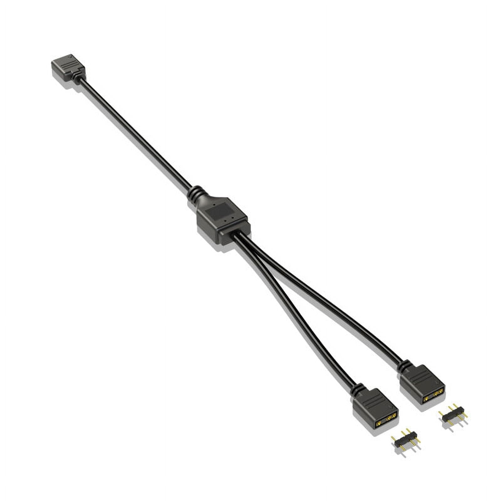 5V 3-Pin Extension Cable for Computer Motherboard 1 Point 2 Hub Cable ...