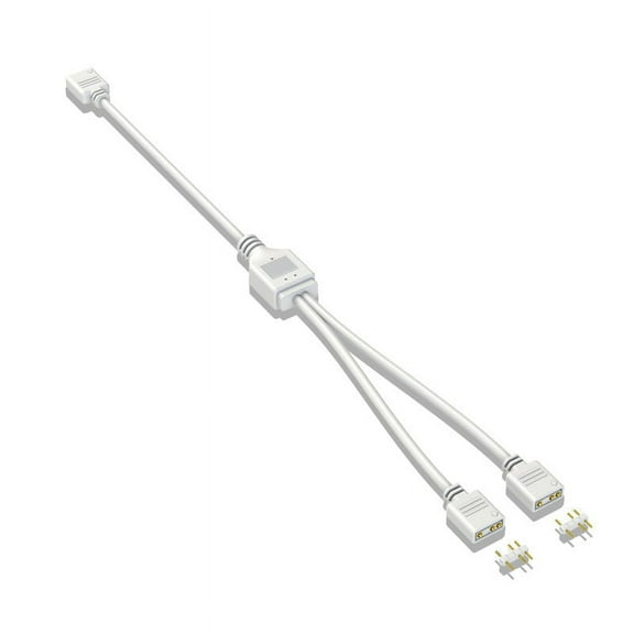 5V 3-Pin Extension Cable for Computer Motherboard 1 Point 2 Hub Cable Connection Extension ARGB Splitter, White