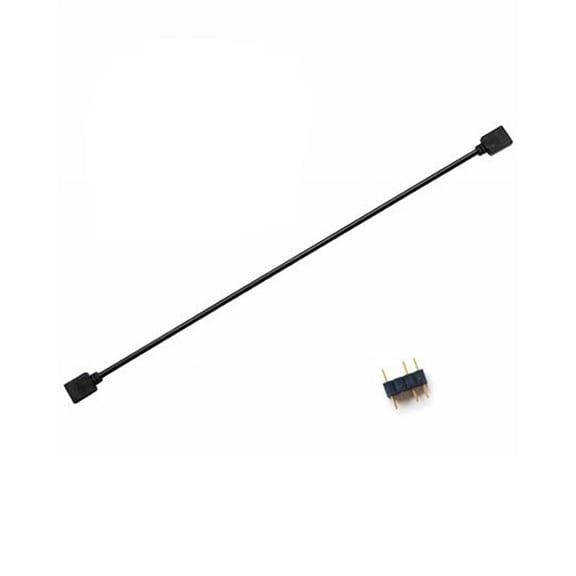 5V 3Pin Extension Cable for Computer Motherboard Hub Cable Connection Extension ARGB Splitter, Black