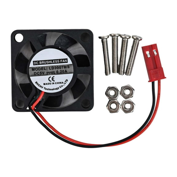 5V 3007 Cooling Fan for Raspberry Pi B, B+, Pi 3 B+, Pi 3 B, Pi 2, Pi For Zero Offering Quiet Operation and Long Service Life (1PCS)