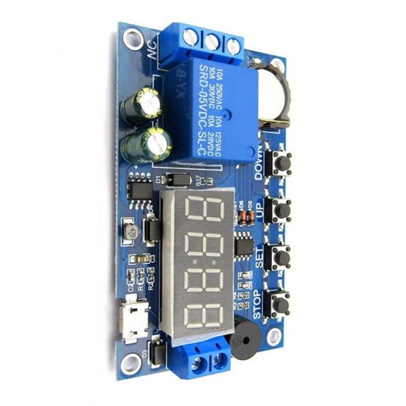 5V-30V Programmable Real Time Delay Relaying Module Adjustable Timer Switching with LED Display For Automation Devices