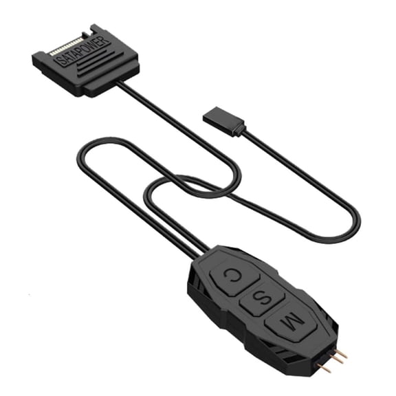 Jesscasday 5V 3PIN ARGB Controller LED Lighting Cooling Fan Water Cooling ARGB Control Cable