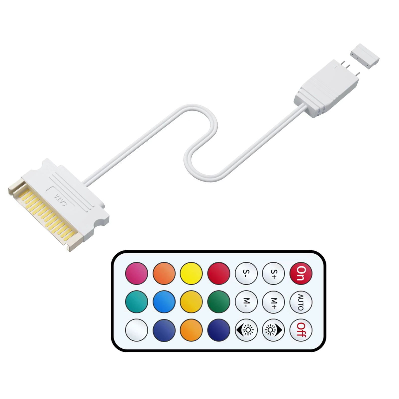 Colored Lighting Control 5V 3Pin ARGB PC Case Lighting Control Module with 15Pin Power Input and ...