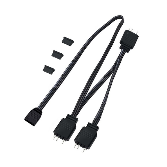5V 3Pin ARGB Splitter Cable Light Fan Adapter Sync 1 Female to 3 Male 3 Pin ARGB Splitter Cable for Computer Chassis