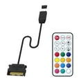 thumbnail image 1 of 5V 3Pin ARGB to SATA 15Pin Power Adapter with Remote Control for PC Custom Lighting Effects, 1 of 10