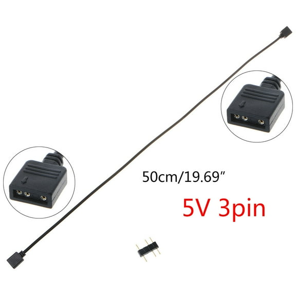 5V 3Pin RGB Interface Connector Hub Computer Motherboard Extension Cable