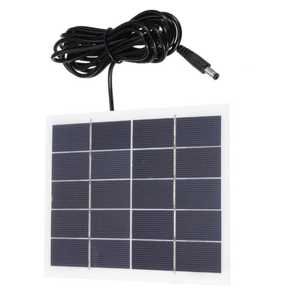 5V 3W 0.6A Mini Solar Panels, 3.1m Wire DC Connector for Solar Power Charge Home Garden Lamp Street Light Solar System Kits