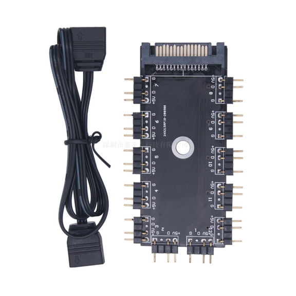 Multiple Port 5V 3pin ARGB LED Hubs for Unified Lighting Control in Gaming Customs Builds Easy Installation ARGB Hubs